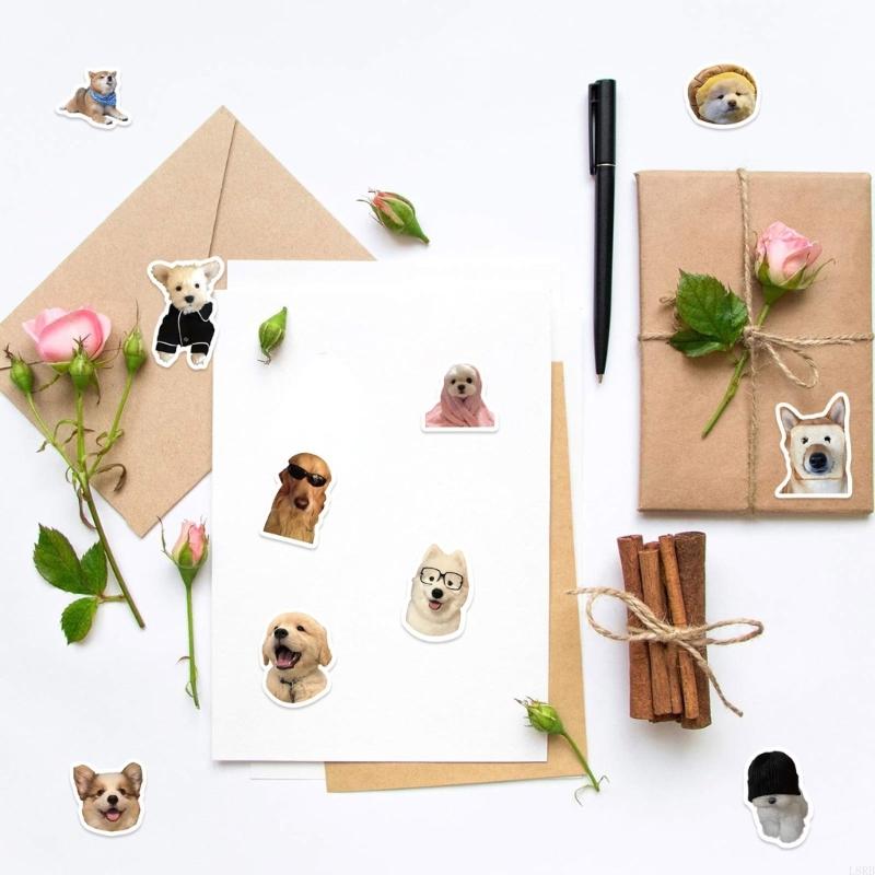 Art Craft Easy With Paper - Gulungan Perekat Stiker Emotikon Anjing Untuk