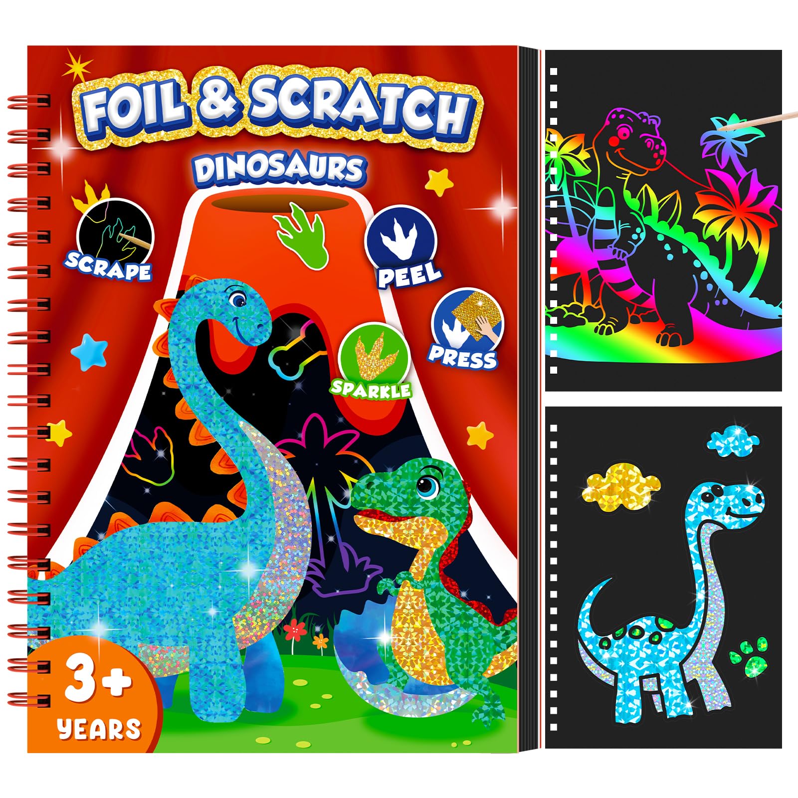 Dinosaur And Craft - Buku Seni Goresan Dinosaurus untuk Anak-anak