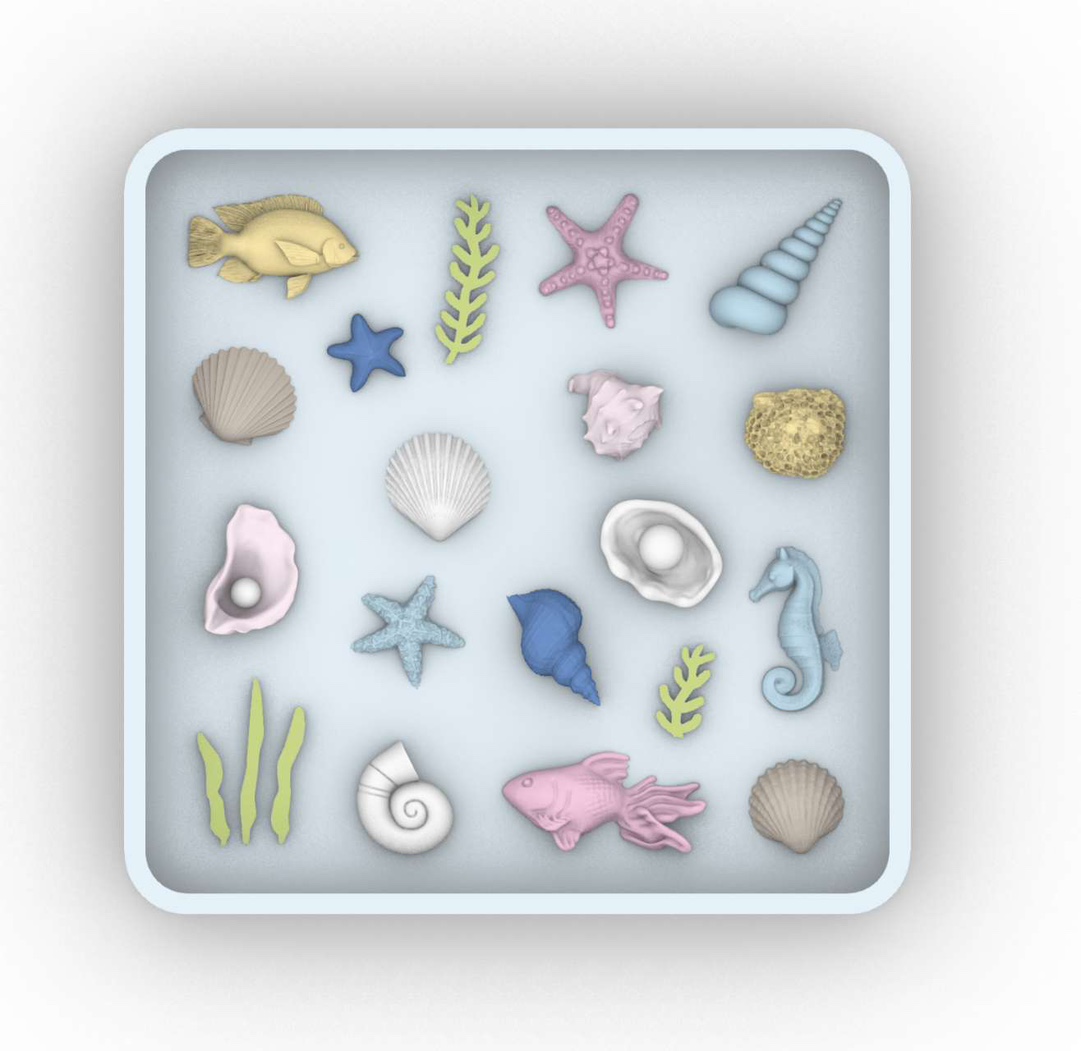 Resin Casting Mold - Aksesori Laut 3D Cetakan Resin Cetakan