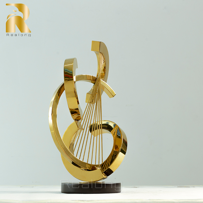 Art Craft Hotel - Patung logam abstrak 47cm, seni Modern