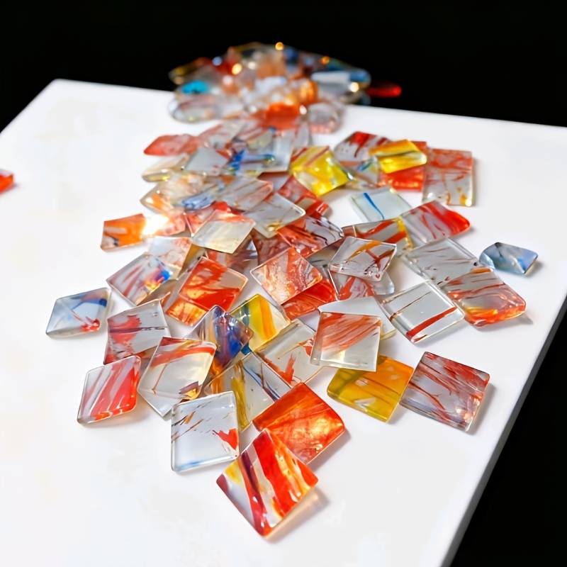 Art Craft Bar - 100g mosaik persegi yang dilukis tangan