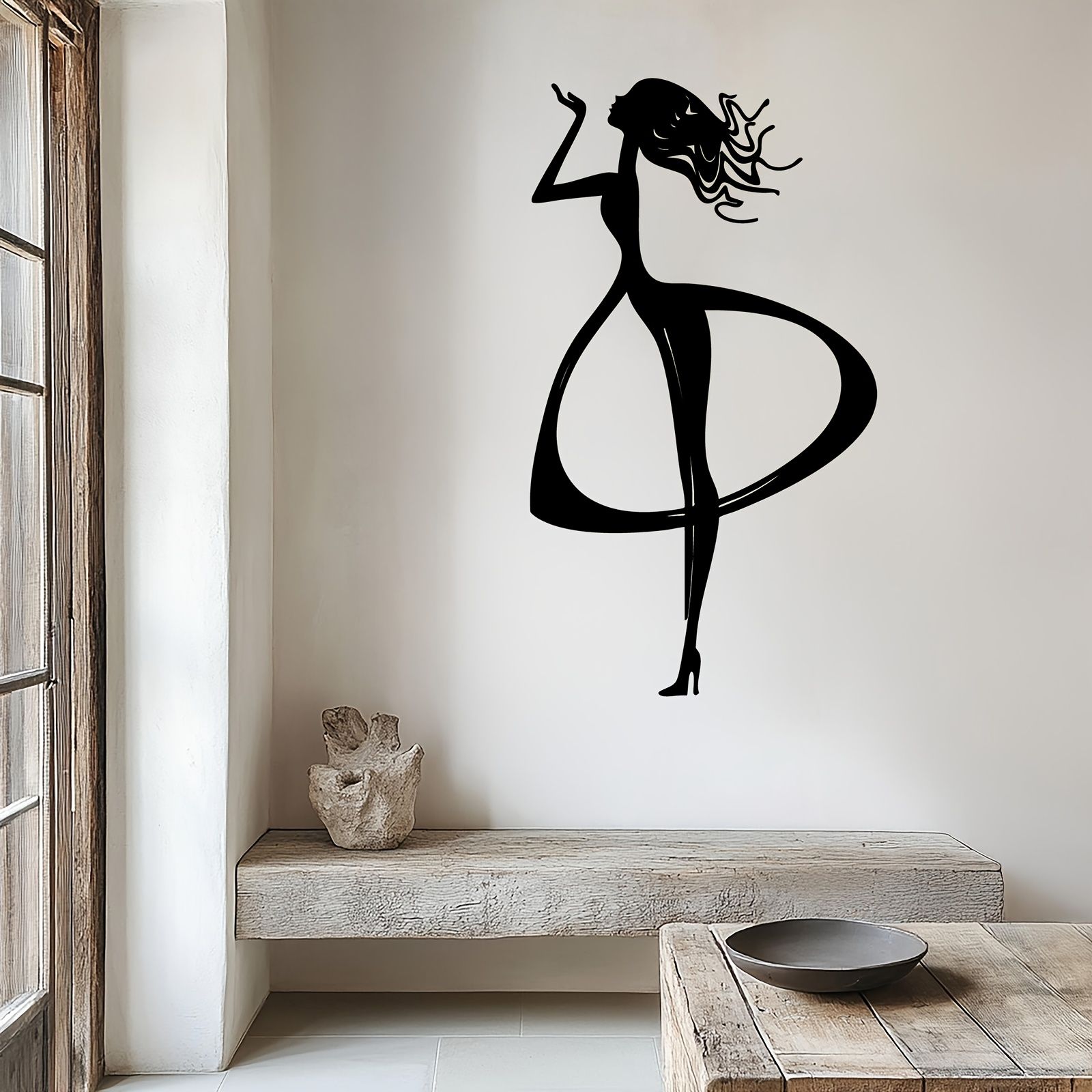 Art Craft Room - CIFBUY Hiasan Dinding Logam Patung Wanita