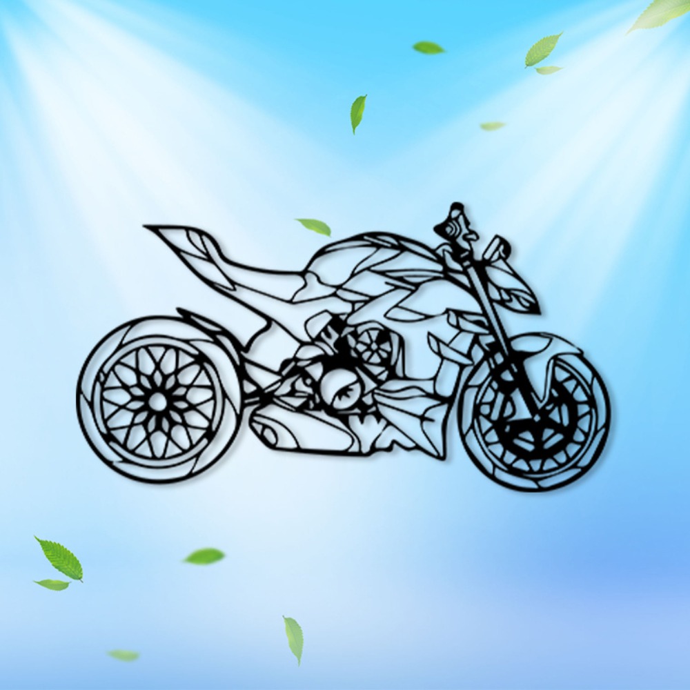 Art Craft Room - Patung Dinding Motor Logam Dekorasi Garasi