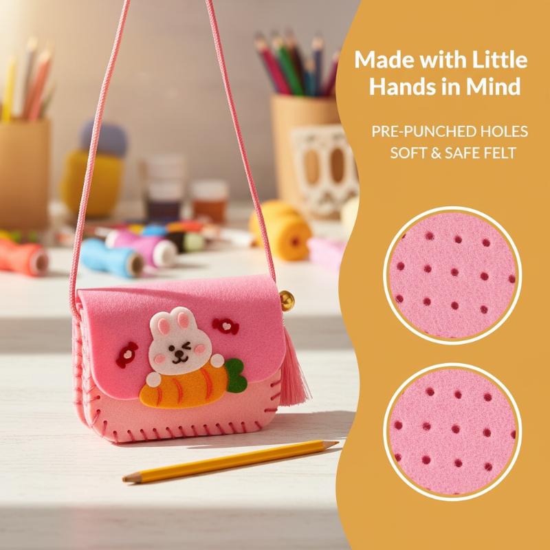 Art Craft Kindergarten - Perlengkapan Membuat Tas Felt untuk Anak-Anak,