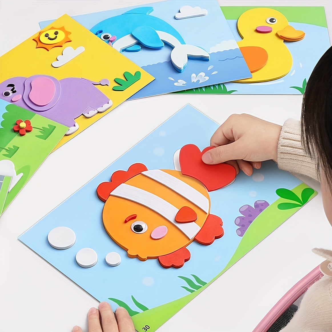 Art Craft Education - Stiker 3D untuk Anak-anak, Sekali Pakai,