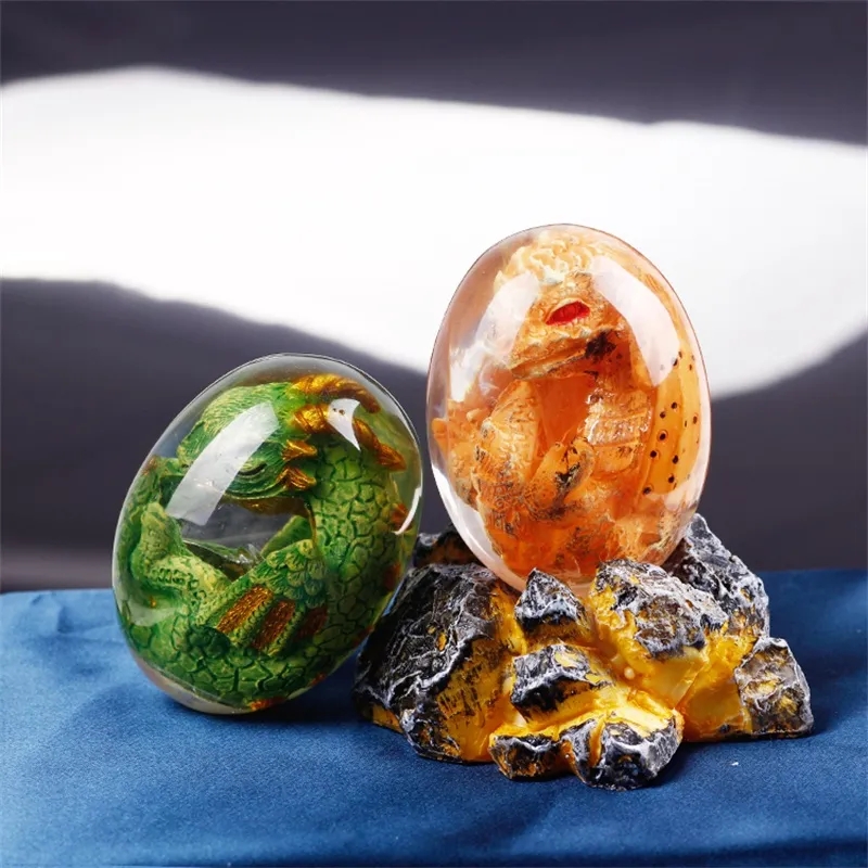 Patung telur naga Lava dengan  - Dinosaur And Craft ulasan dan harga