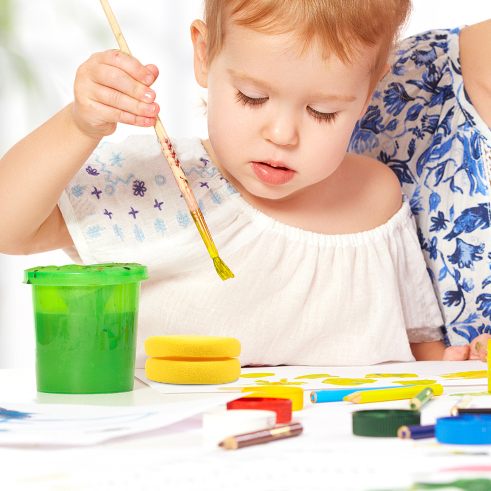 2Pcs Set Alat Lukis Spons Bula - Art Craft Kindergarten ulasan dan harga