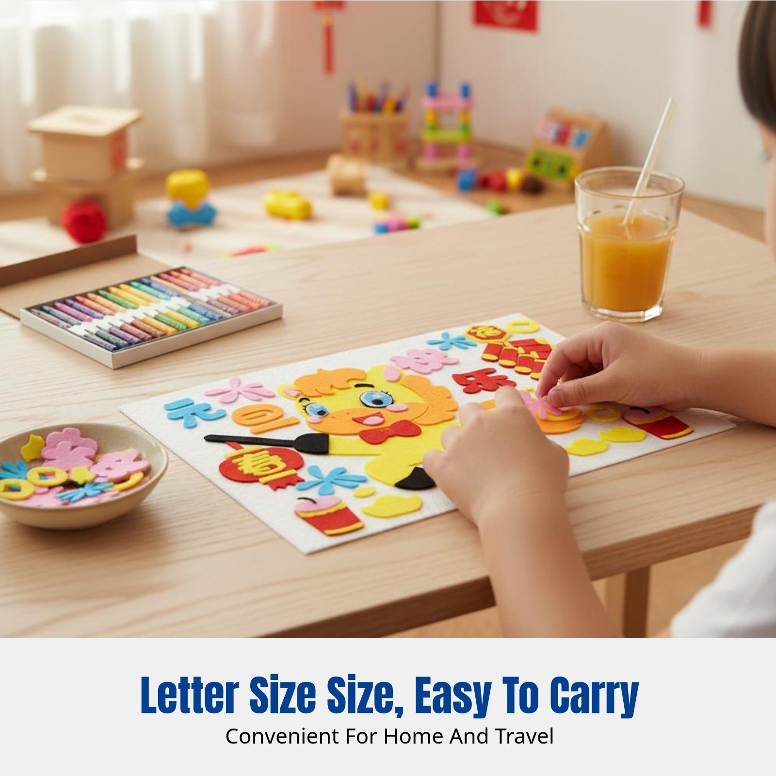 Stiker Seni Kain DIY Tahun Bar - Art Craft Kindergarten ulasan dan harga