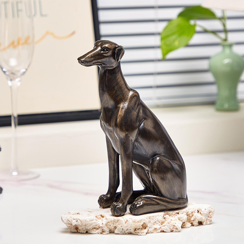 Patung Anjing Greyhound Pranci - Art Craft Room ulasan dan harga