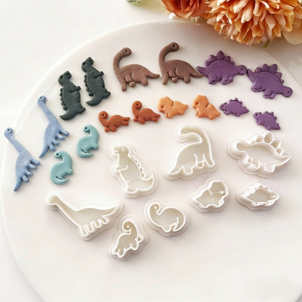 8 Buah Set Pemotong Tanah Liat - Dinosaur And Craft ulasan dan harga