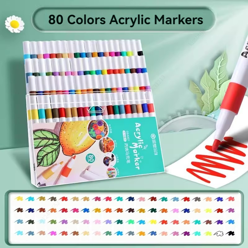 12-80 Warna Set Cat Akrilik Sp - Art Craft Kindergarten ulasan dan harga